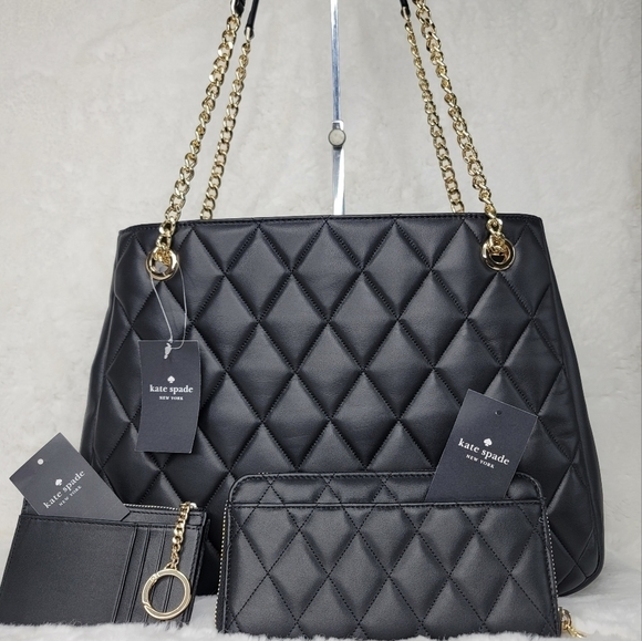 NWT Kate Spade New York 3 PCS Set Shoulder Bag Purse Designer Handbag Tote ++ - Picture 13 of 13